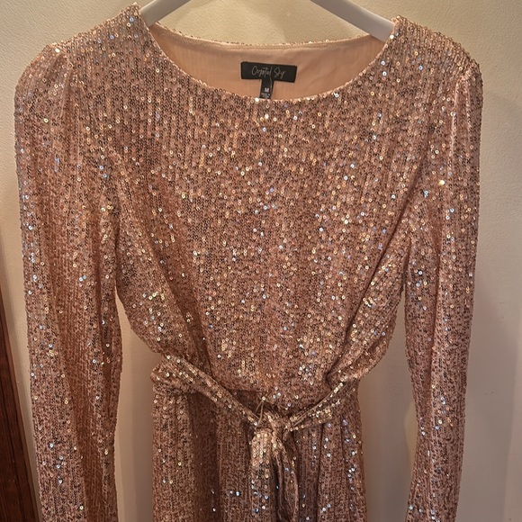 Crystal Sky Gold Sequined Dress - Picture 2 of 8